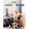 WOLFANG vidaus Wi-Fi stebėjimo kamera 2K su 360° PTZ ir automatiniu sekimu WS03B-2