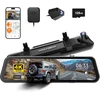 WOLFBOX automobilinė vaizdo kamera veidrodyje G900 PRO, 4K, 12 colių, galinė 2,5K kamera