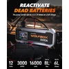 WOLFBOX automobilinis užvedimo starteris 3000A 12V, 16000mAh, USB-C 65W, LED, MegaVolt16