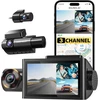 WOLFBOX i07 trijų kanalų automobilinis vaizdo registratorius 4K su Wi-Fi, GPS ir 3 col. LCD