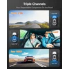 WOLFBOX i07 trijų kanalų automobilinis vaizdo registratorius 4K su Wi-Fi, GPS ir 3 col. LCD