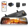WOLFBOX veidrodinė automobilio vaizdo registratorius 12" jutiklinis ekranas 4K + galinė kamera G840S
