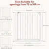 WOLTU apsauginiai varteliai laiptams 75–87 cm, automatinis užsidarymas KG001ws