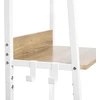 WOLTU pastatoma kopėčių lentyna su 5 MDF lentynomis ir 4 kabliais, 40 x 36 x 170 cm, RGB9289whe