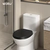 WOLTU tualeto sėdynė su lėto nusileidimo mechanizmu, MDF, 37.8 x 43.8 cm, WS2883