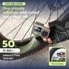 Woowind elektrinė mini dviračio pompa su manometru, 120 PSI, USB-C, Presta ir Schrader