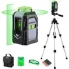 WORKPRO 360° kryžminis žalias lazerinis nivelyras su stovu, automatinis išlyginimas, W002905A