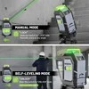 WORKPRO 360° kryžminis žalias lazerinis nivelyras su stovu, automatinis išlyginimas, W002905A