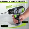WORKPRO akumuliatorinis gręžtuvas 8 V su 10 mm griebtuvu, LED lempute, kintamu greičiu, 53 dalių priedų komplektu