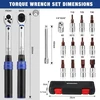 WORKPRO dinamometrinis raktas 2–26 Nm, 72 dantų, 14 dalių rinkinys W003123A
