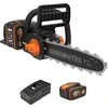 WORX akumuliatorinis grandininis pjūklas 20 V, 30 cm ilgio juosta, bešepetėlinis variklis, WG350E