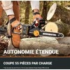 WORX akumuliatorinis grandininis pjūklas 20 V, 30 cm ilgio juosta, bešepetėlinis variklis, WG350E