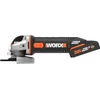 WORX akumuliatorinis kampinis šlifuoklis 20 V, 115 mm, 8600 aps./min., WX800