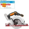 WORX akumuliatorinis rankinis diskinis pjūklas 20 V, 165 mm, su dulkių adapteriu, WX530.9