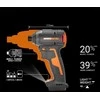 WORX akumuliatorinis smūginis suktuvas 20 V, 200 Nm, bešepetėlis, 3 greičiai, WX265
