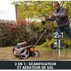 WORX akumuliatorinis vertikalizatorius ir vejos aeratorius, 36 cm pločio, nerūdijantis plienas, WG855E.9