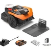 Worx vejapjovės robotas Vision Cloud WR305E su garažu, RTK navigacija, 2WD, be ribinio laido, iki 500 m²