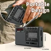 XHDATA nešiojamas radijas su FM/AM/SW, Bluetooth, USB, TF, juodas, D368