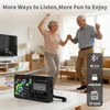XHDATA nešiojamas radijas su FM/AM/SW, Bluetooth, USB, TF, juodas, D368
