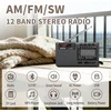 XHDATA nešiojamas radijas su FM/AM/SW, Bluetooth, USB, TF, juodas, D368