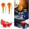 XhjzgcTech automobilių piltuvėlių rinkinys su filtru ir lanksčiais antgaliais, plastikinis