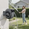 XPOtool automatinis sieninis žarnos ritinys su 15 m PVC žarna, 180° pasukamas laikiklis