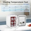 YASHE mini šaldytuvas 4 l, termoelektrinis šaldytuvas–šildytuvas, 12 V/220 V, baltas