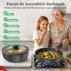 YASHE puodų ir keptuvių rinkinys, 21 dalių, indukcijai, su nuimamomis rankenomis BZD-DC02GG