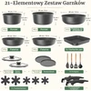 YASHE puodų ir keptuvių rinkinys, 21 dalių, indukcijai, su nuimamomis rankenomis BZD-DC02GG