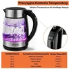 YASHE stiklinis elektrinis virdulys 1,7 l 2200 W su temperatūros reguliavimu FK-1805-1-E
