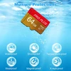 Yeecka Micro SD atminties kortelės 64 GB, UHS-I C10 A1, su adapteriais, 2 vnt. B0FH8XR7MQ