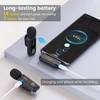YEJATA belaidžiai lavalier mikrofonai su USB-C ir Lightning, skaitmeninis akumuliatoriaus įkrovos ekranas, 2 vnt., K3