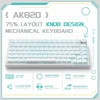 YINDIAO AK820 laidinė 75 % mechaninė žaidimų klaviatūra, USB-C, mėlyni jungikliai