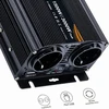 Yinleader įtampos keitiklis 12 V į 230 V, 1500 W, 2 AC lizdai, USB 1500W12VLCD-H-M-EU