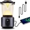 Yonktoo LED stovyklavimo lempa, 10400 mAh, aliuminio korpusas, 5 apšvietimo režimai, LCD ekranas
