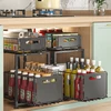 YunNasi dviejų lygių ištraukiamas virtuvinis organizatorius po kriaukle, metalinis 81100111TLL