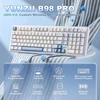 YUNZII B98 PRO mechaninė belaidė žaidimų klaviatūra, 96 %, Bluetooth, RGB, 8000 mAh
