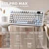 YUNZII belaidė mechaninė klaviatūra 75 % su TFT ekranu, RGB ir QMK/VIA B75 PRO MAX