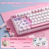 YUNZII mechaninė belaidė 96 % klaviatūra su skaitmeniniu bloku, Bluetooth, RGB, B98 PRO