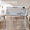 YUNZII mechaninė belaidė klaviatūra 75 % su ekranu, Bluetooth, 8000 mAh B75 PRO MAX