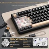 YUNZII mechaninė belaidė klaviatūra B98 PRO su skaitmeniniu bloku, RGB, Bluetooth