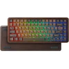 YUNZII mechaninė belaidė klaviatūra WOOD84, 75 %, Bluetooth, 2,4 GHz, USB-C, ruda