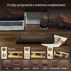 YUNZII mechaninė belaidė klaviatūra WOOD84, 75 %, Bluetooth, 2,4 GHz, USB-C, ruda