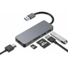 ZanBix USB-A šakotuvas su HDMI, SD ir MicroSD kortelių skaitytuvu HYD-9859H