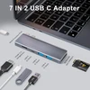 ZanBix USB-C šakotuvas 7 prievadų su Thunderbolt 4, HDMI 4K ir 100 W PD HYD-9887T