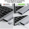 ZanBix USB-C šakotuvas MacBook, 6 prievadų, Thunderbolt 4, 100 W PD, HYD-9887T
