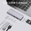 ZanBix USB-C šakotuvas MacBook, 6 prievadų, Thunderbolt 4, 100 W PD, HYD-9887T