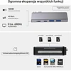 ZanBix USB-C šakotuvas MacBook, 6 prievadų, Thunderbolt 4, 100 W PD, HYD-9887T
