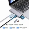 ZanBix USB-C šakotuvas MacBook, 6 prievadų, Thunderbolt 4, 100 W PD, HYD-9887T