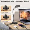 ZAPLIT LED stalinė lempa su USB-A ir USB-C jungtimis, 15 W, 78 LED, DSL802